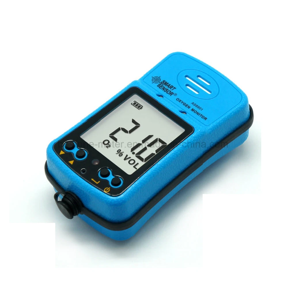 Handheld O2 Meter High Low Alarm Setting Digital Oxygen Gas Detector As8901