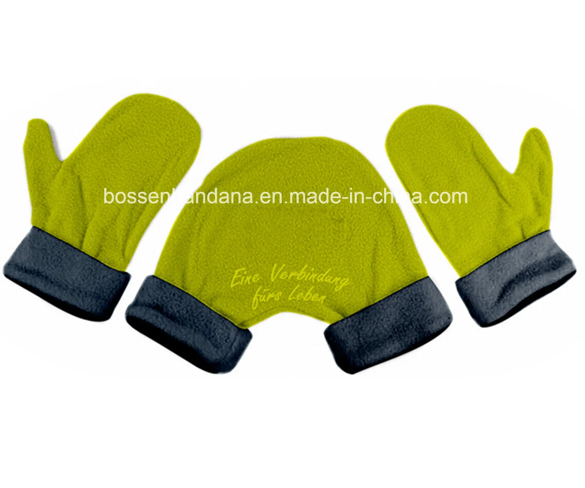 OEM Customized Logo Embroidered Polar Fleece Pair Gloves Lovers Gloves Manufacturer