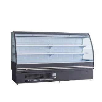 Supermarket Commercial Multi Layers Display Bar Refrigerator Glass Door Chiller