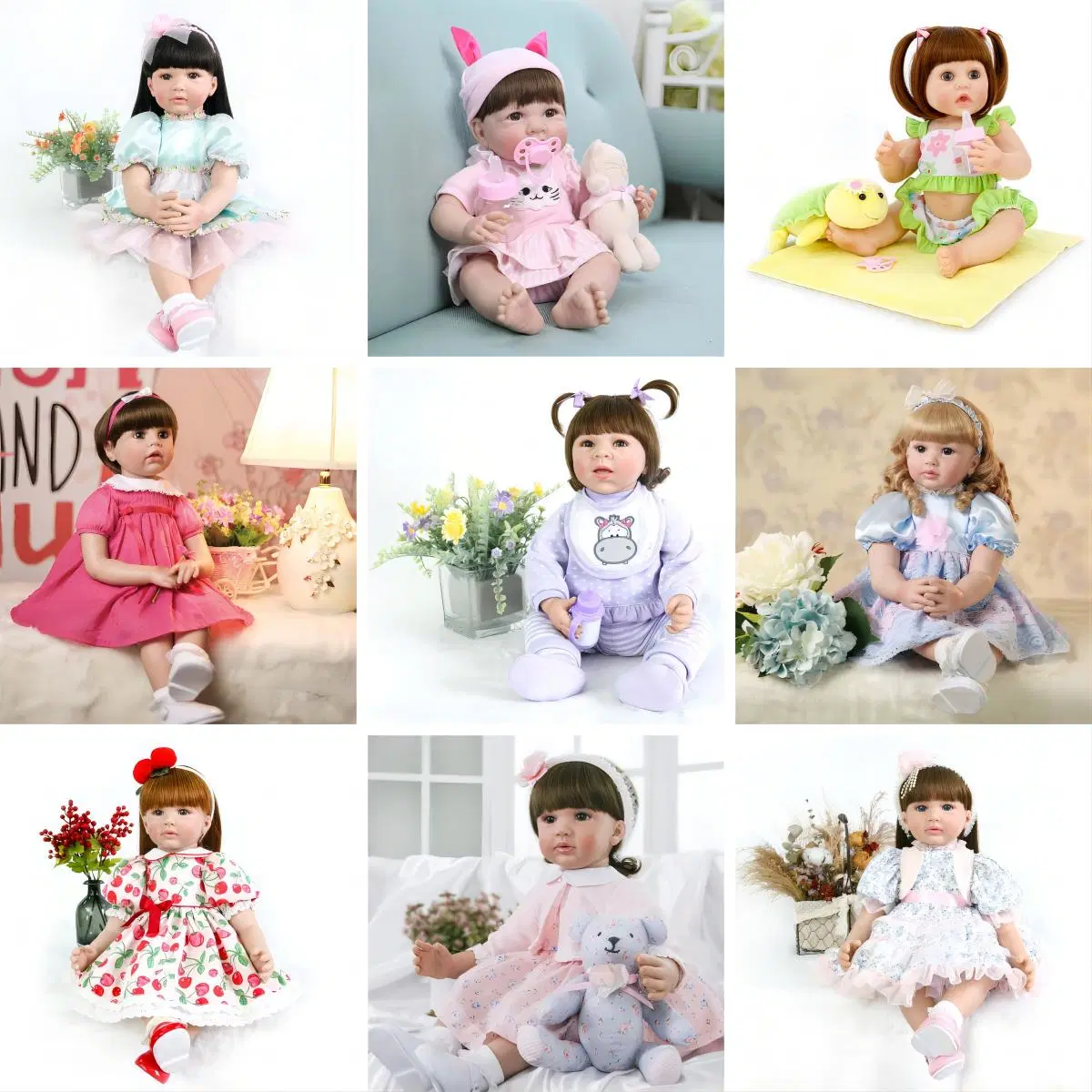 OEM Fabrik Customized Silikon wiedergeboren Baby Puppen Kunststoff Vinyl weich Puppe Preis Neugeborene Babys Custom 18 Zoll Puppe Spielzeug Amerikanisch Mädchen Puppe Hersteller in China