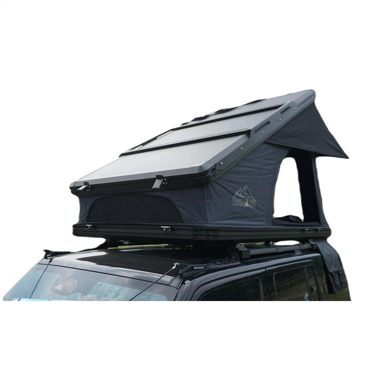 Outdoor Camping Aluminum 4 Person Car Rtt Hardtop Black Rooftop Tent