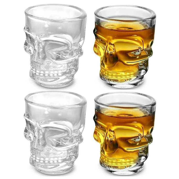 50ml 1.5oz beber whisky de la copa de cristal pequeño frasco de vidrio de embalaje de taza de jugo de Mini