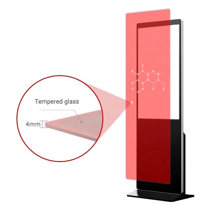 43 55 Inch Indoor Portable Stand Wireless LCD Digital Signage Ultra Slim Advertising Display