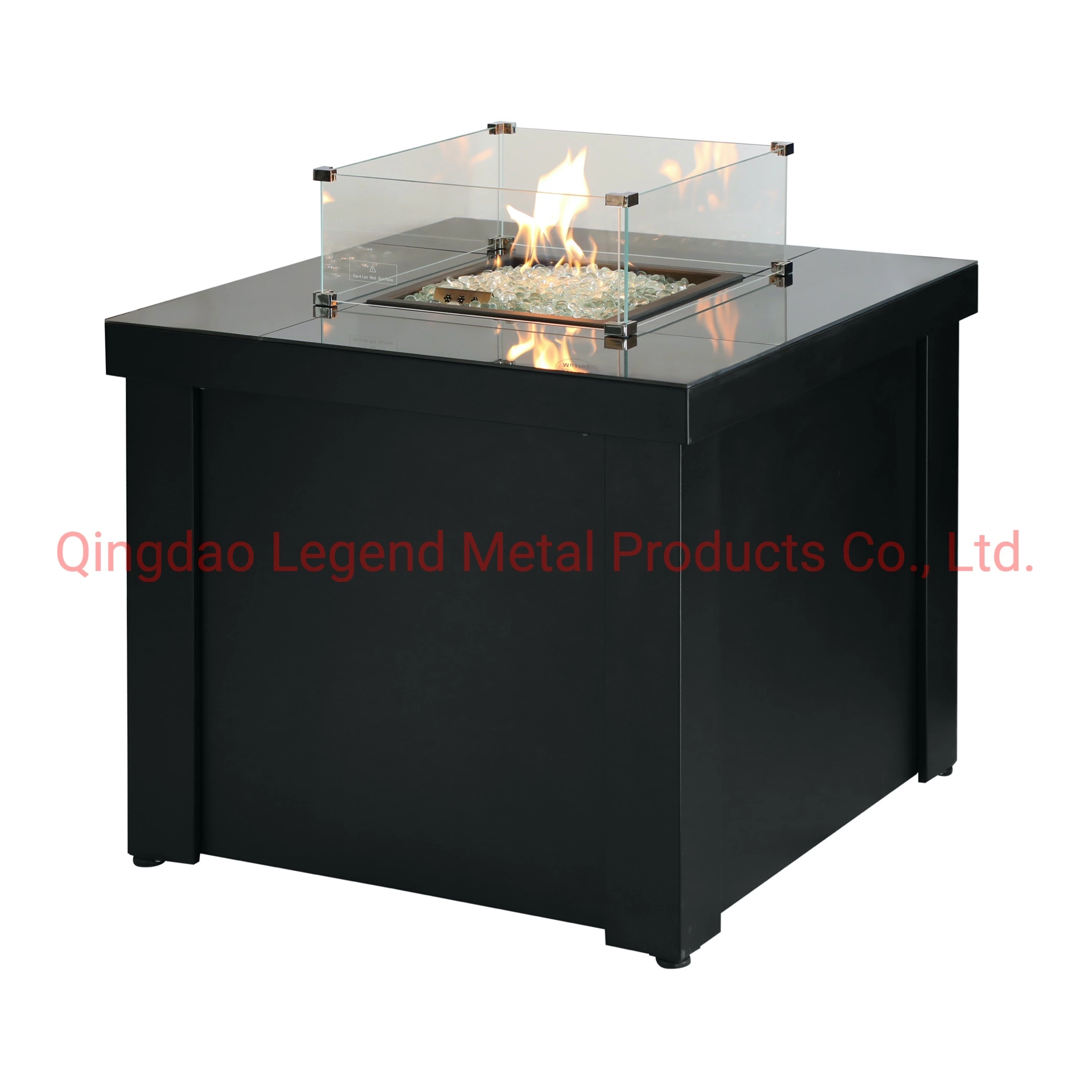 LPG Butane Free Standing Gas Fire Pit with Real Flame for Outdoor Use