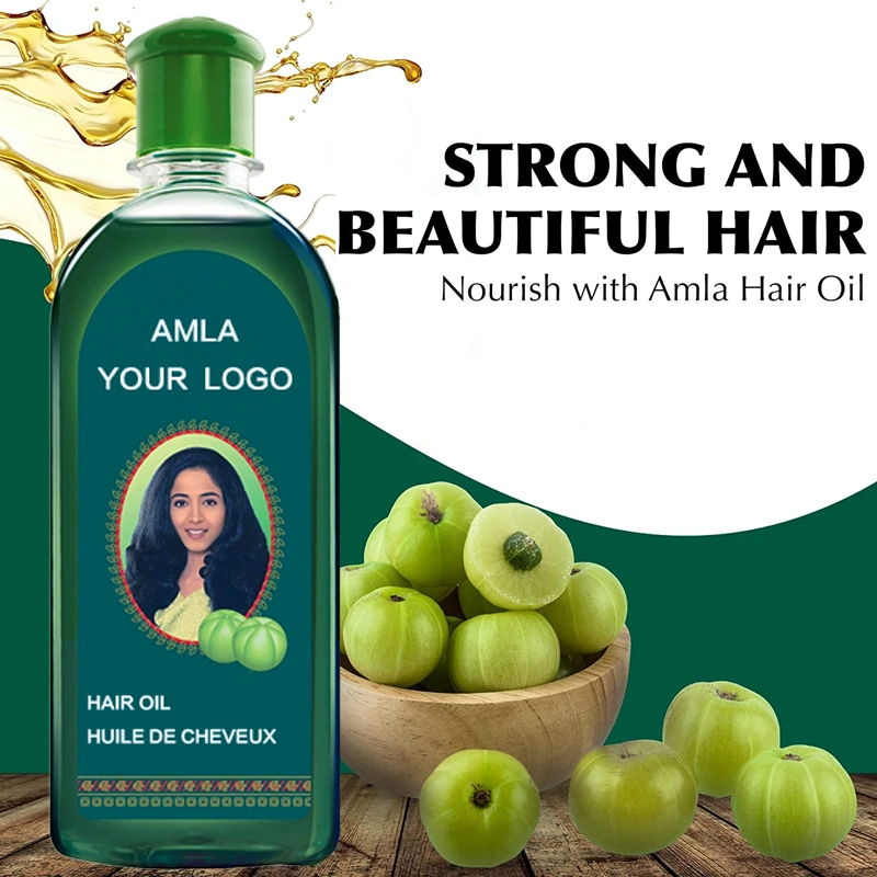 100% todo el aceite Natural Amla Reparación de suero Cabello dañado Anti frizzy Smoothing Cabello Refrowth Oil Unisex