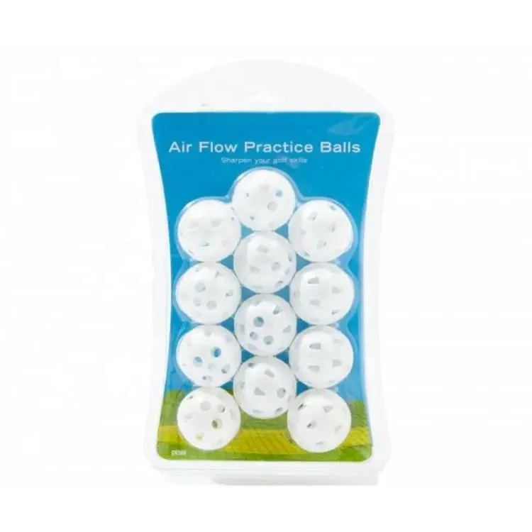 Balles de golf pratique plastique léger débit d'air logo personnalisé