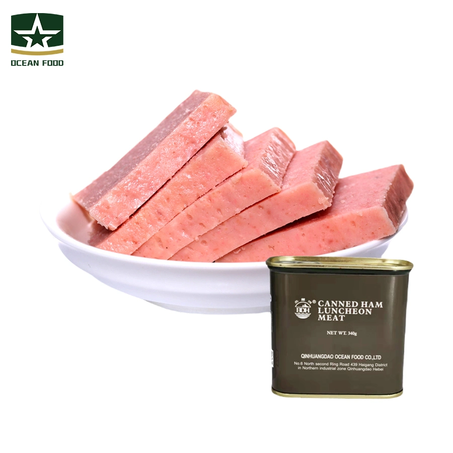 Convenient Food Ration Canned Ham Tin Luncheon Meat for Hiking