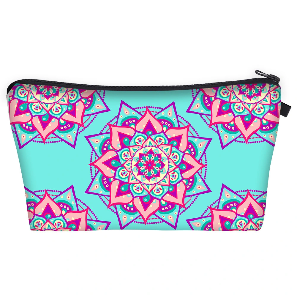 Polyester Wholesale/Supplier Mandala Printed Cosmetic Bag Makeup Pouch Pencil Bag