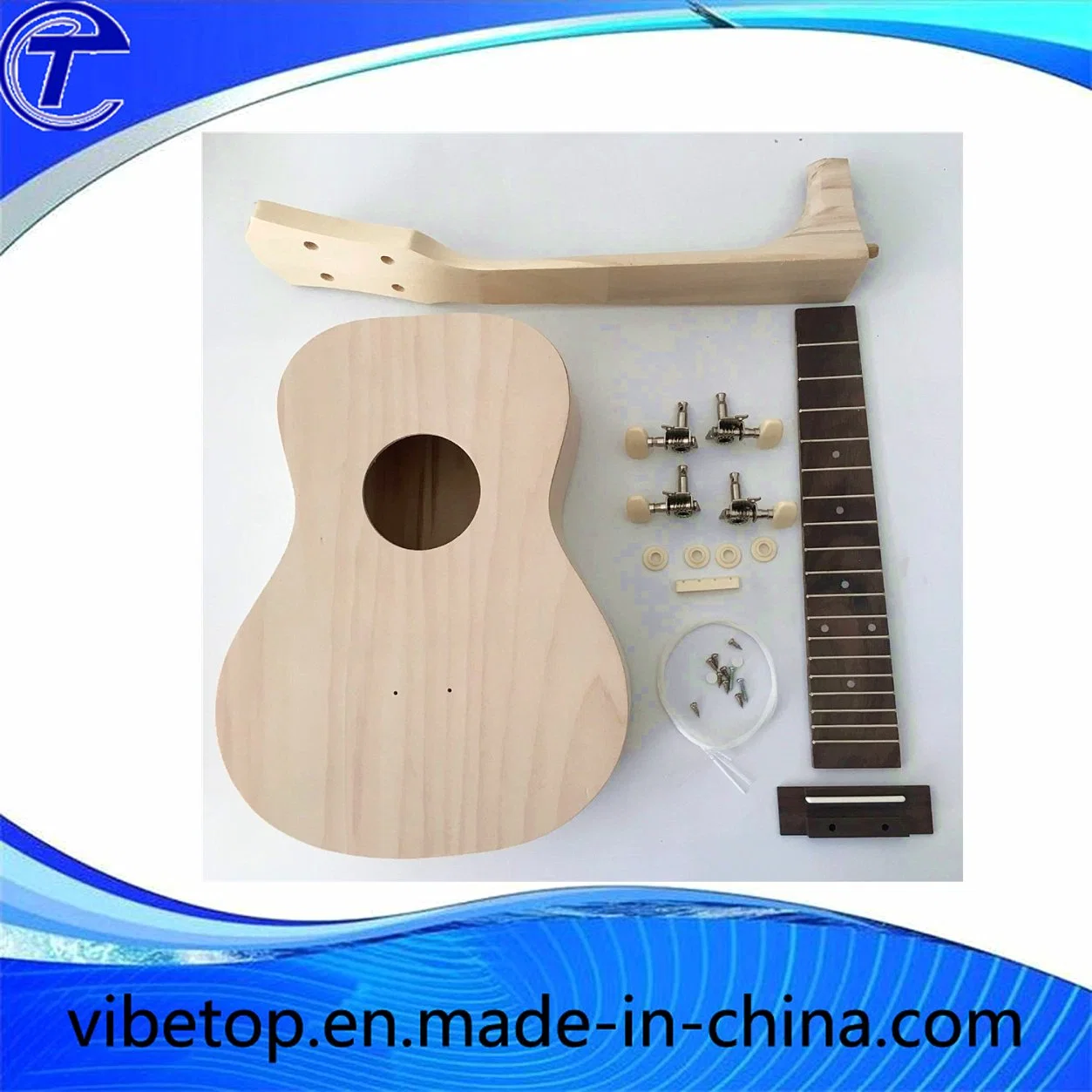 Kit de bricolage ukulele 23 pouces avec fil nylon (006)