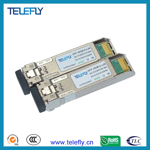 10g SFP+ 100km Transceptor Óptico utilizado com dispositivos DWDM Mux/Demux nas soluções DWDM