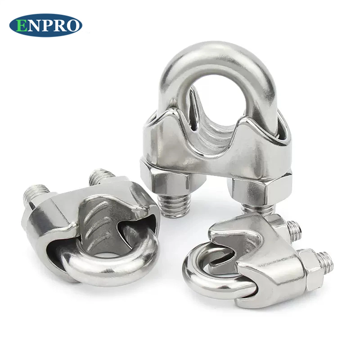 China Electro Galvanized Cast Iron Malleable Steel Adjustable DIN741 Wire Rope Clamp Clip