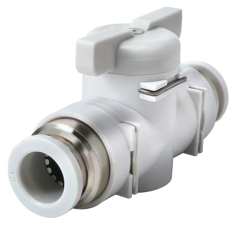 Euroland Factory Price Buc Air Operated Plastic Pneumatisc Hand Control Valve Fitting
