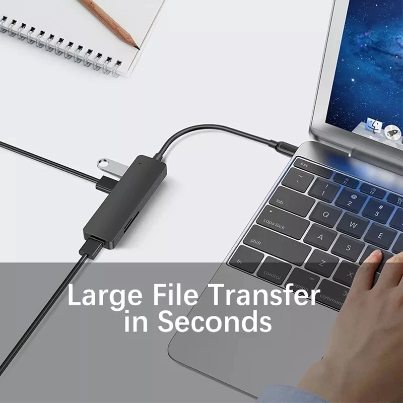 USB 3.0 Type C Hub 5 in 1 Multi Splitter Adapter with TF SD Reader Slot for MacBook PRO 13 15 Air PC Computer Accessories