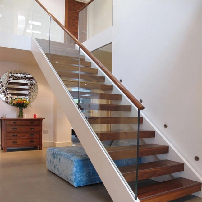 Best Sale Indoors Modern Design Steel Wood Prefabricated Straight Staircase