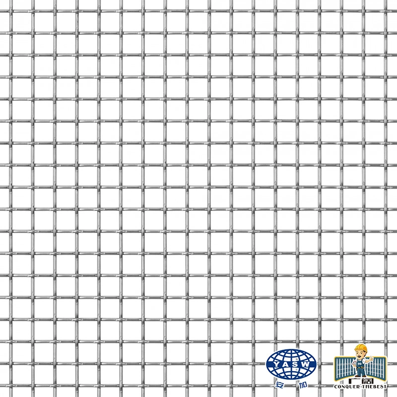 Durable Stainless Steel Plain Weave Square Hole Crimped Wire Mesh Products