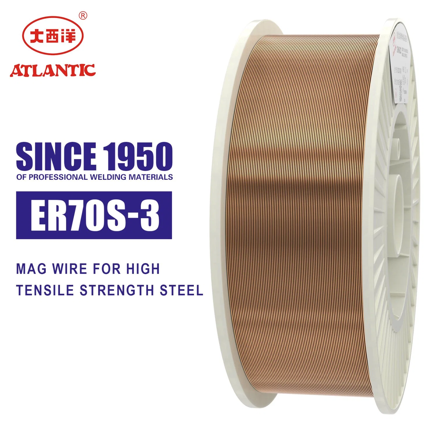 Cable de soldadura ordinaria atlántico ER70S-3 varias especificaciones de sólido Cable de soldadura