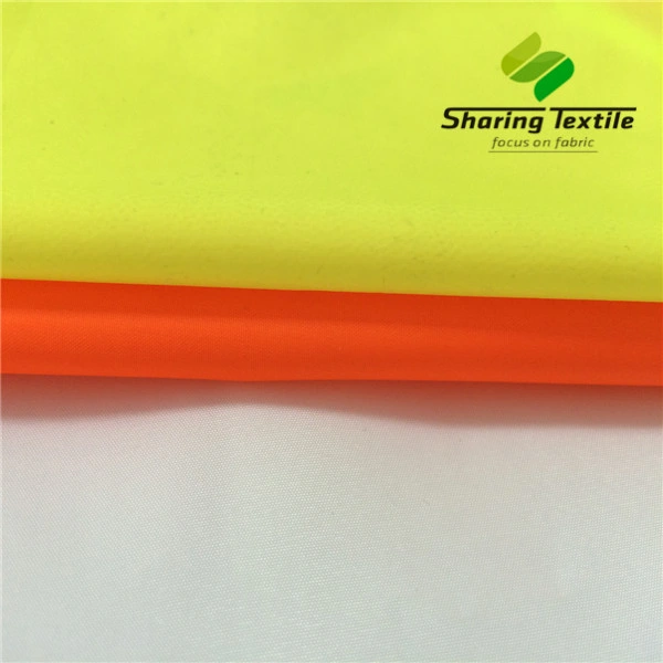 Polyester Hi-vis 300d Oxford Flouresurenster néon jaune Orange sécurité Oxford Tissu