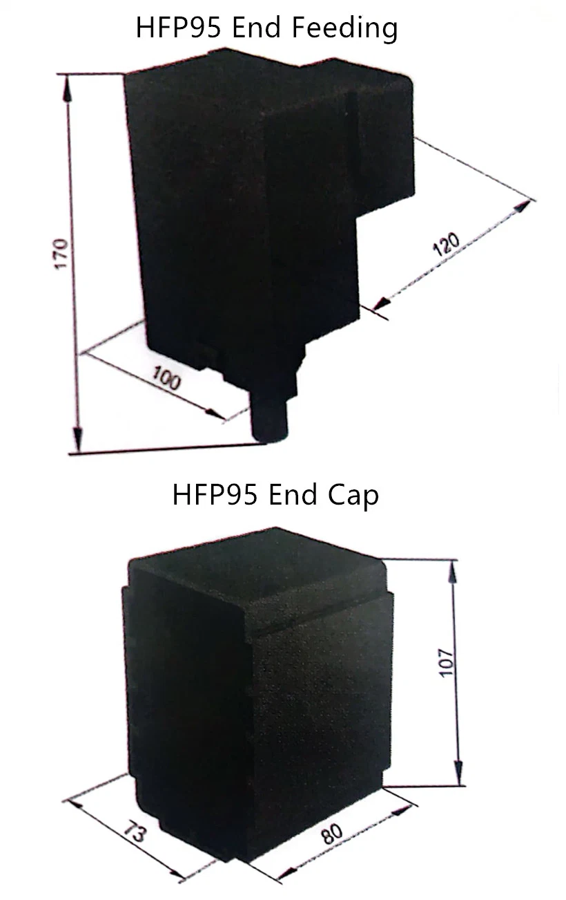 Hfp95 Power Rail 10pole Enclosed Conductor Busbar / Copper Conductor Bar