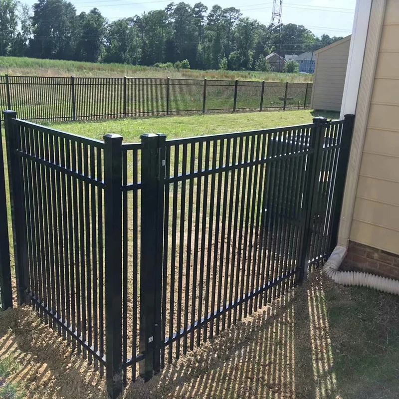 Black Aluminum Flat Top Fence for Garden Security Ornamental Fencing