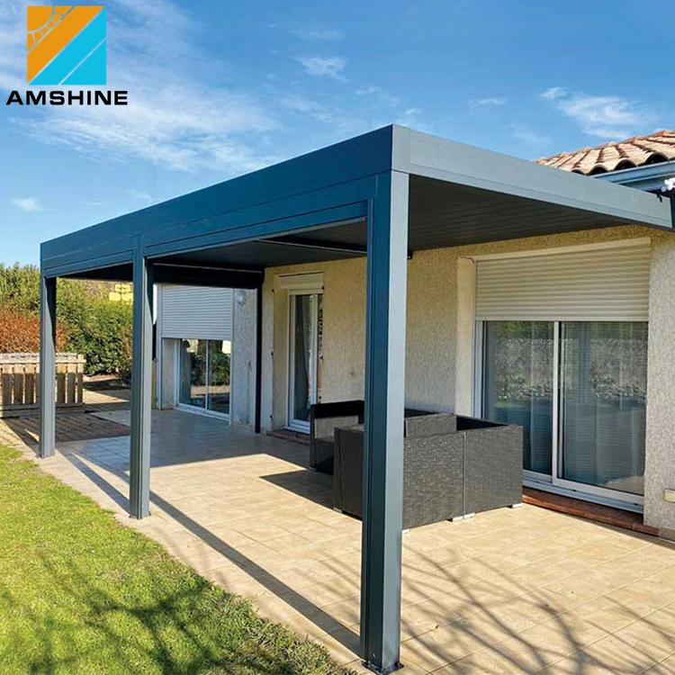 Modern Design Waterproof Gazebo Custom Size Bioclimatic Aluminium Pergola Electric Louver Roof