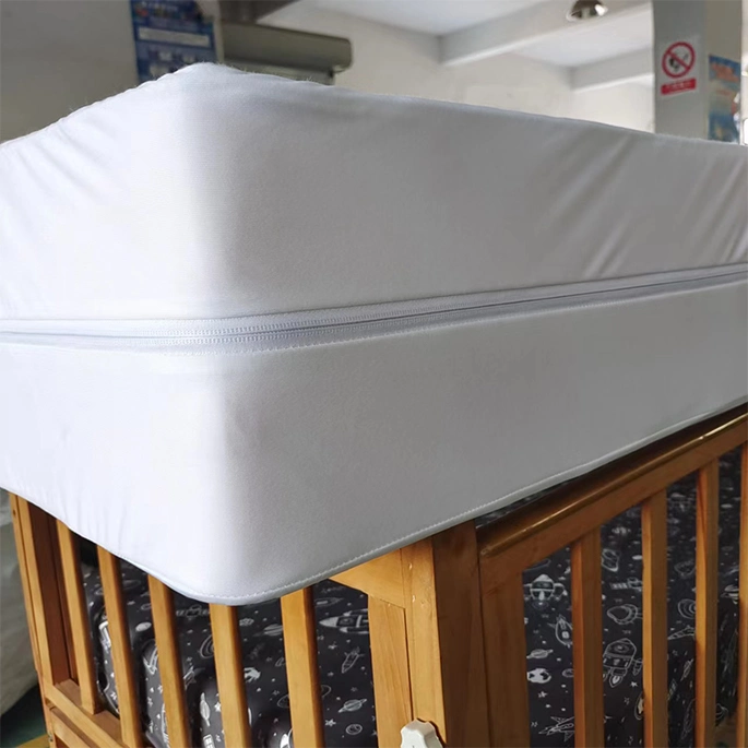 Couvre-matelas silencieux et respirants en tissu jacquard ultra-doux Enveloppe de matelas à fermeture à glissière