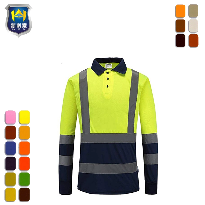 Hi Viz Polo Shirt Safety Short Sleeve Safety High Visibility Wrok-Wear