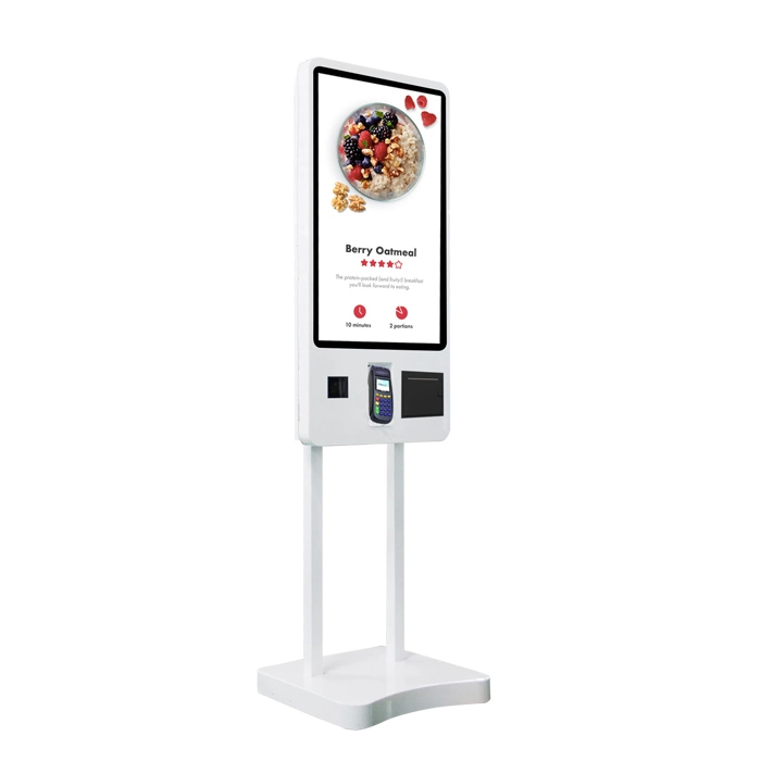 32 Inch Food Ordering Self Service Bill Payment Kiosk Cash Acceptor Ticket Vending Machine