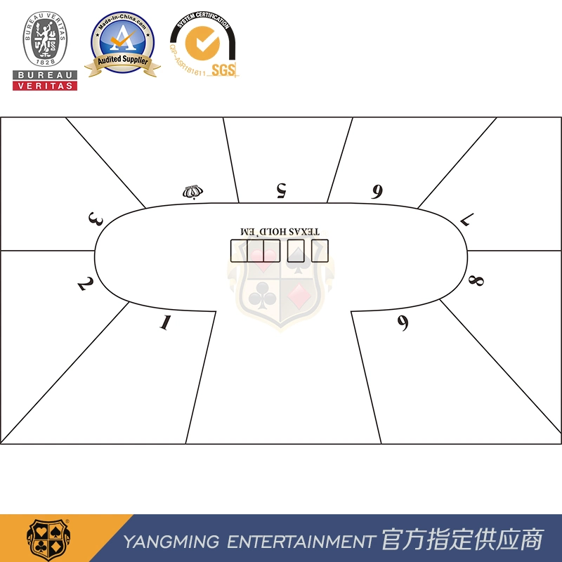 Diseño original y Custom-Made 10 persona Texas Hold'em el espacio de juegos de entretenimiento Mantel Ym-Mrdz07b