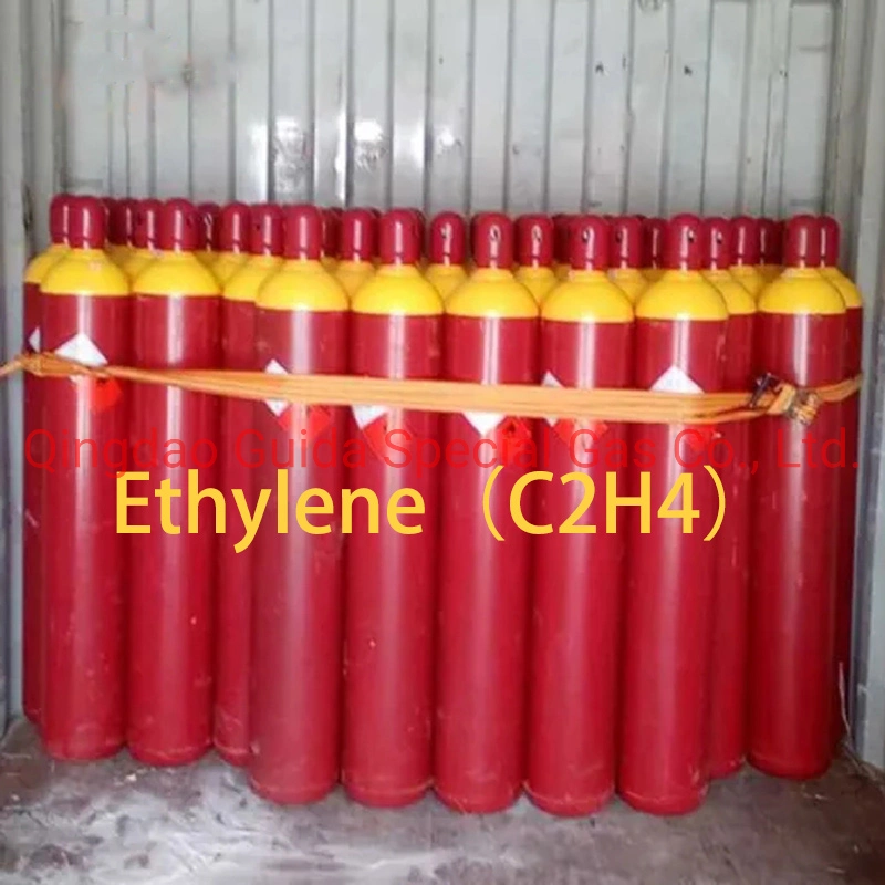 Industrial Grade Ethylene Gas 99.9% C2h4 with 40L ISO Gas Cylinder