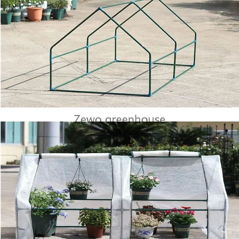 Low Cost Agricultural Home Mini Garden Tunnel Greenhouse Covered with PVC for Warehouse/Flower/Prefabricated House