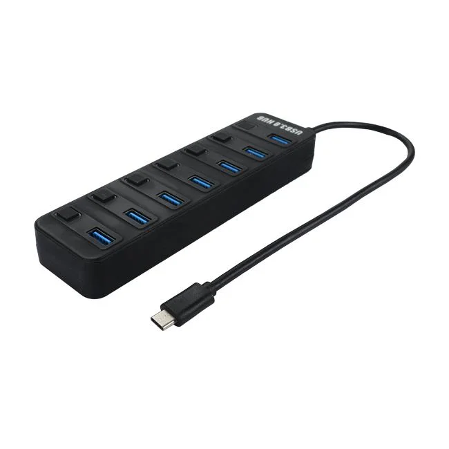 7 en 1 USB C à l'USB 3.0 Hub avec chacun des commutateurs sur\off