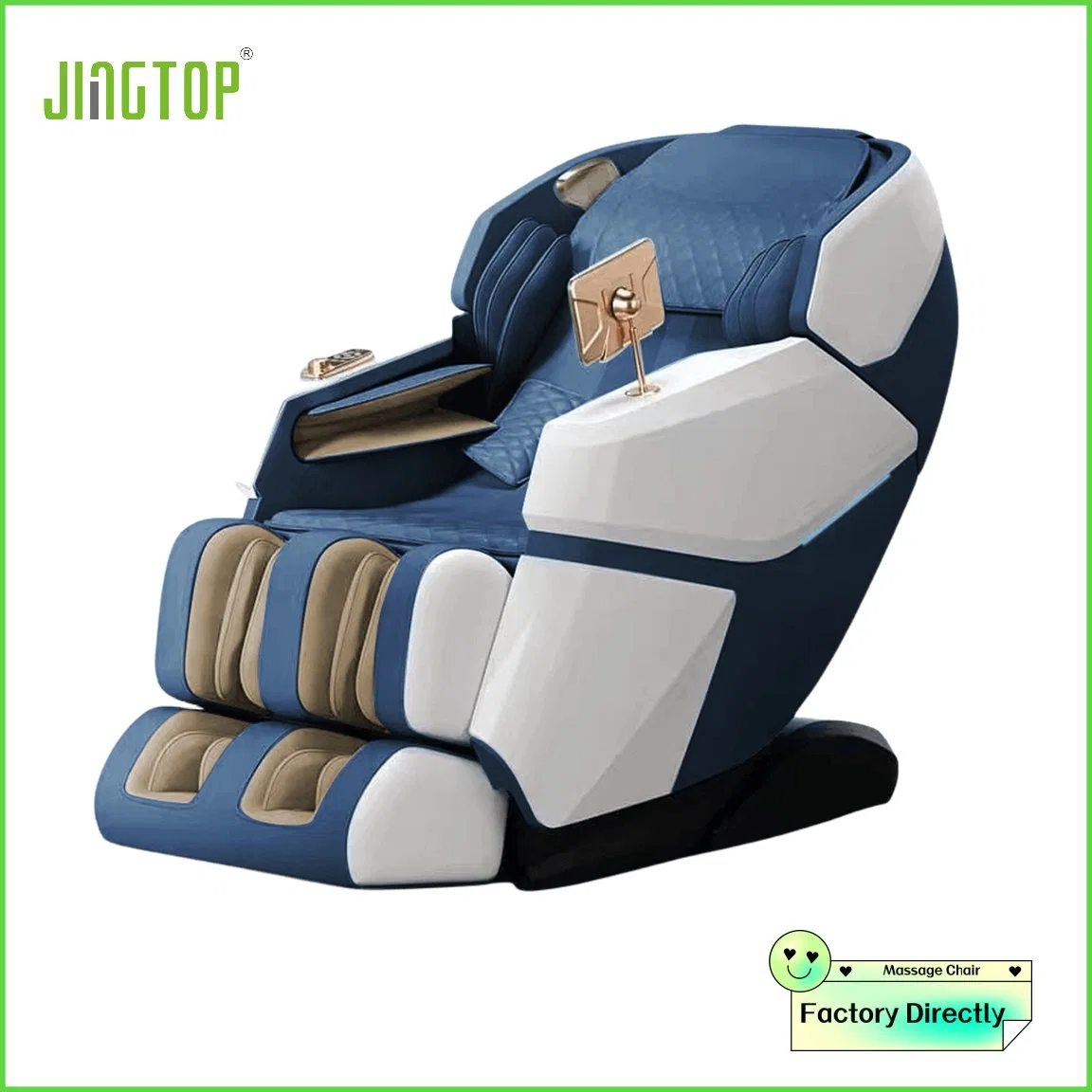 Jingtop Fauteuil de massage commercial de luxe 4D SL avec coussins d'air pour tout le corps et fonction de massage par chaleur.