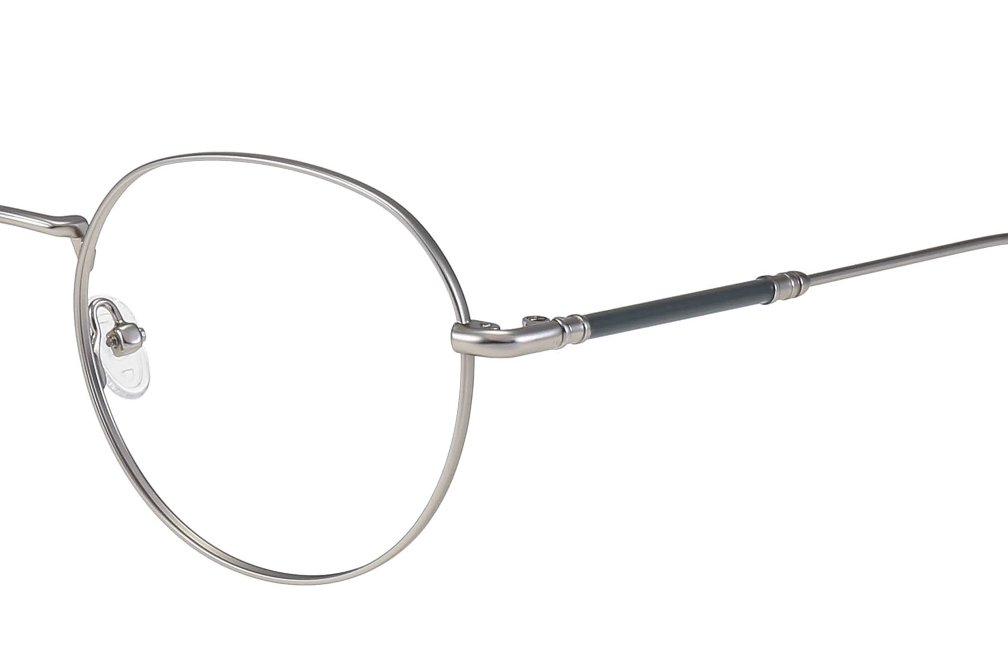 Простая конструкция толстые темно-раунда Armazones де металлические металлические очков очки оптические кадры
