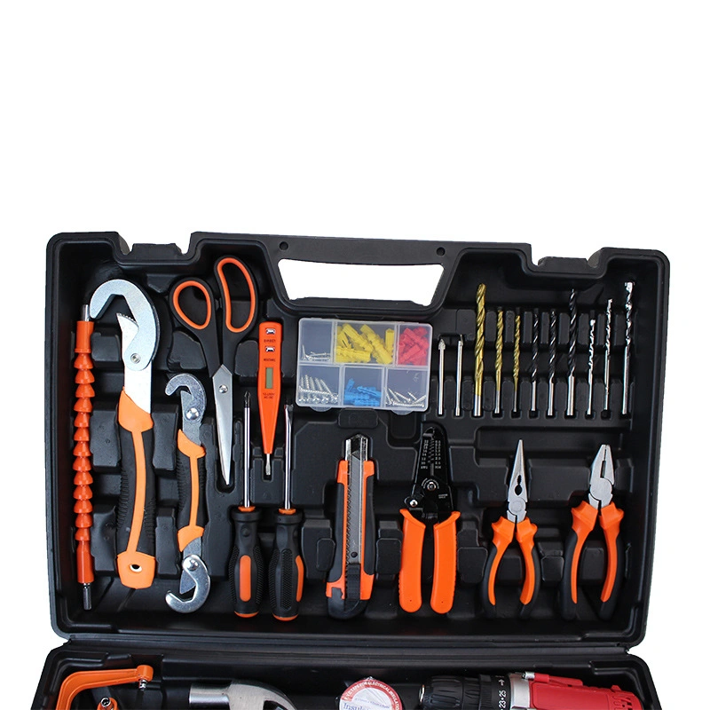 Multifunctional Portable Toolbox 21V Lithium Electric Drill Set for Home Use