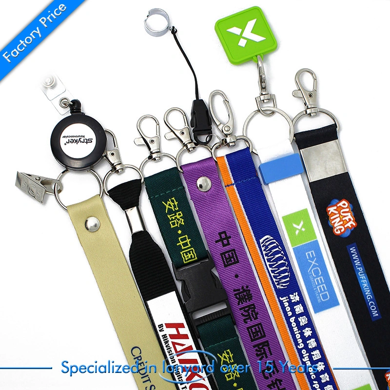 Wholesale Custom Factory Price Fashion Stain Ribbon Neck Lanyard