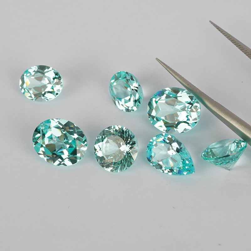 Loose Colorful Gemstone Synthetic Gemstone Paraiba Color for Jewelry Making