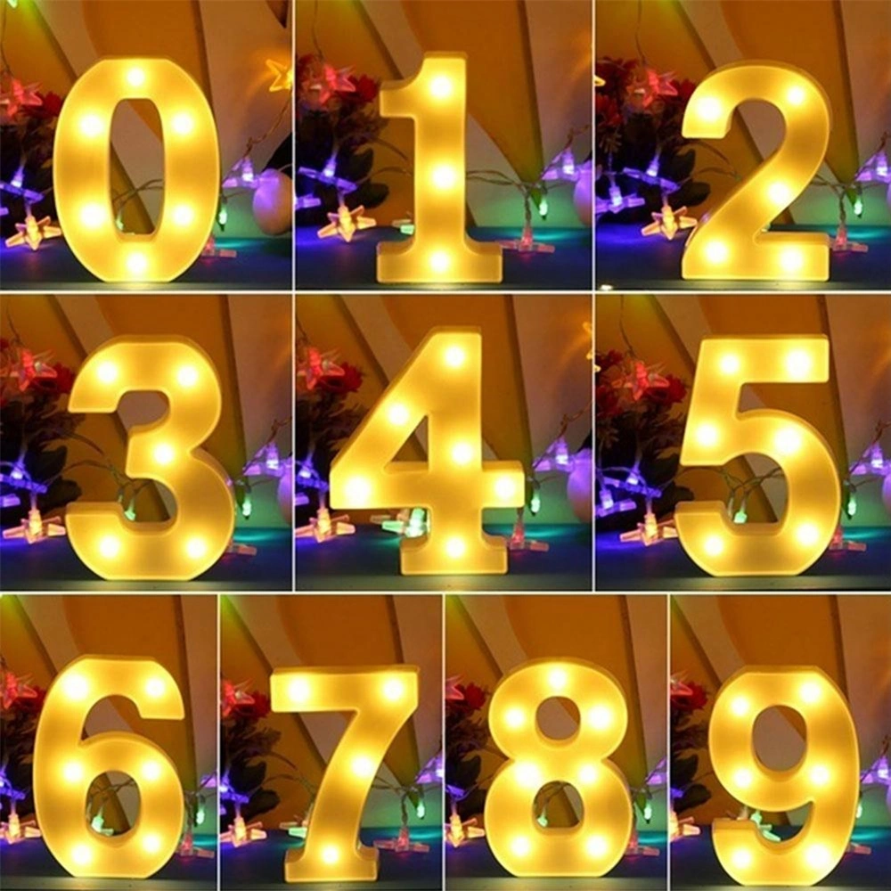 Free Standing LED Wedding Metal Giant 3FT 4FT 5FT Big Light up Marquee Number Letters Lights for Event Party Decoration