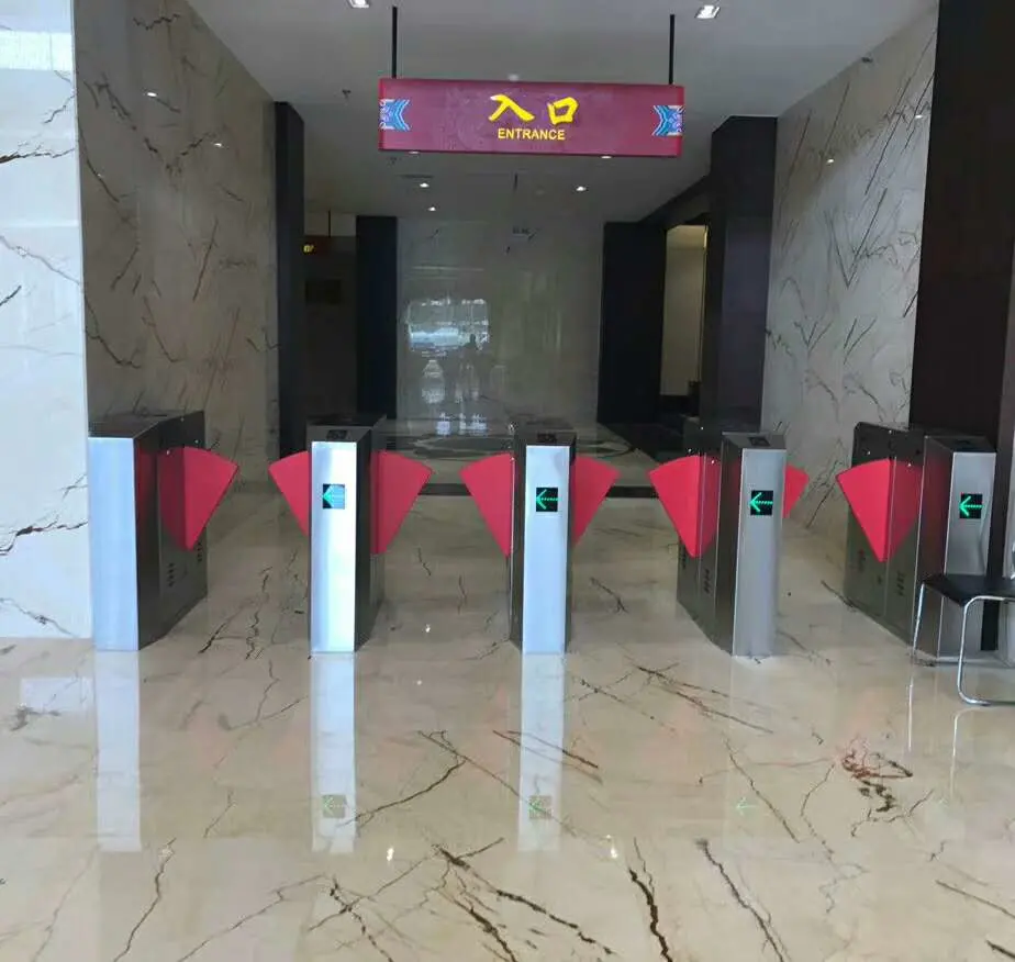 Human Body Measurement Entrance Solution Flap Barrier Turnstile for Office Bulidings