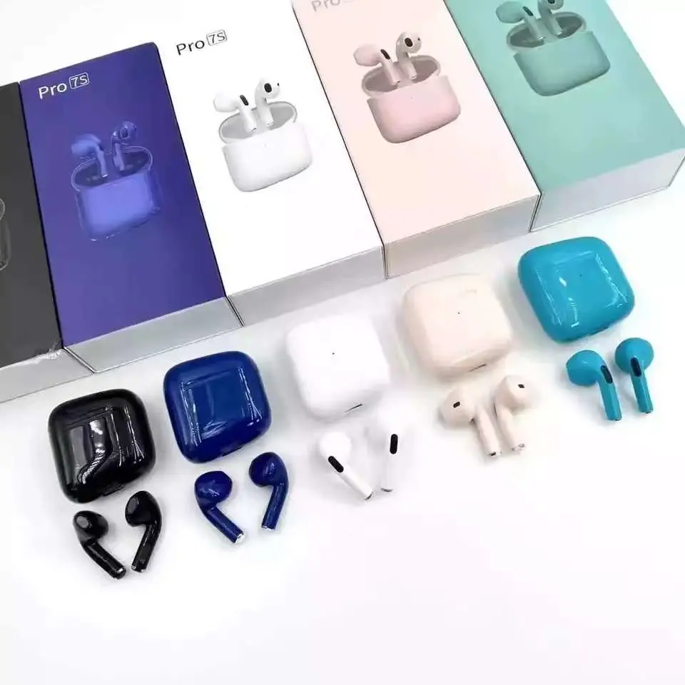 PRO 7s nova chegada fones de ouvido sem fio Bluetooth Estéreo para Auscultadores Tws fone de ouvido BT PRO7 Mini Sports auriculares com cancelamento de ruído inteligente graves fortes