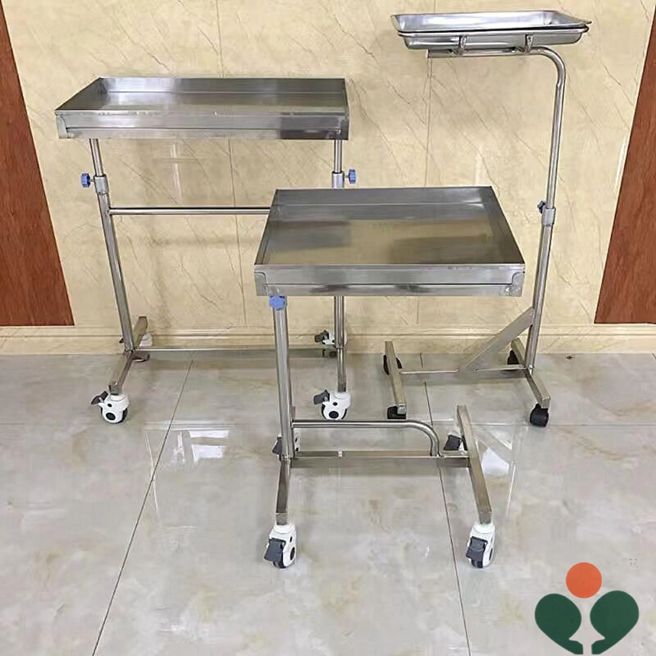 Instrumento de Enfermagem em móveis hospitalares Trolley de tabuleiro de instrumentos em aço inoxidável