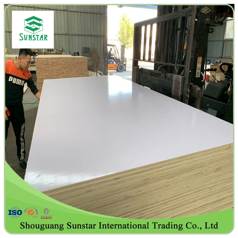 4*8 Wood Grain Color Melamine Plywood HDF for Construction, Furniture, Decoration, Packing