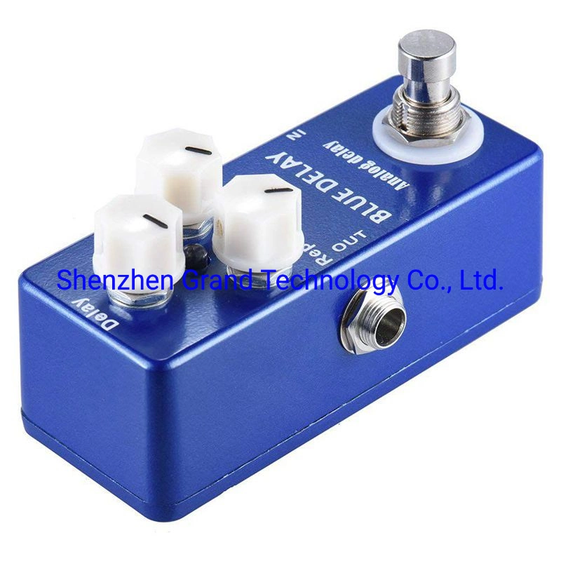 El azul profundo retraso mini guitarra Pedal de efecto True Bypass aceptar OEM Pedal