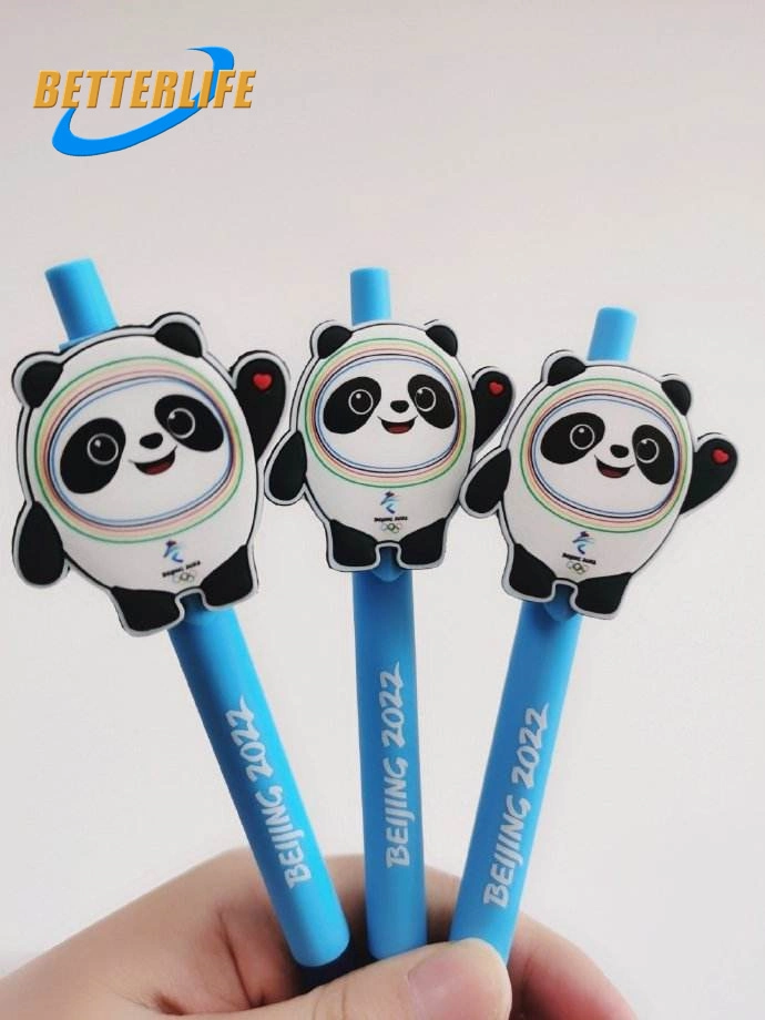 Lápiz óptico Rose Gold Crown Hotel Queen Juegos de Invierno de Beijing de papel al por mayor no tóxico de dibujos animados personalizados Panda Bolígrafo