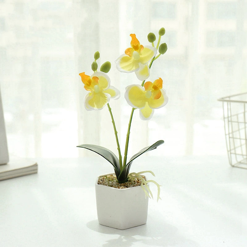 Wholesale/Supplier Factory Price Artificial Orchid Flower in Plastic Pot