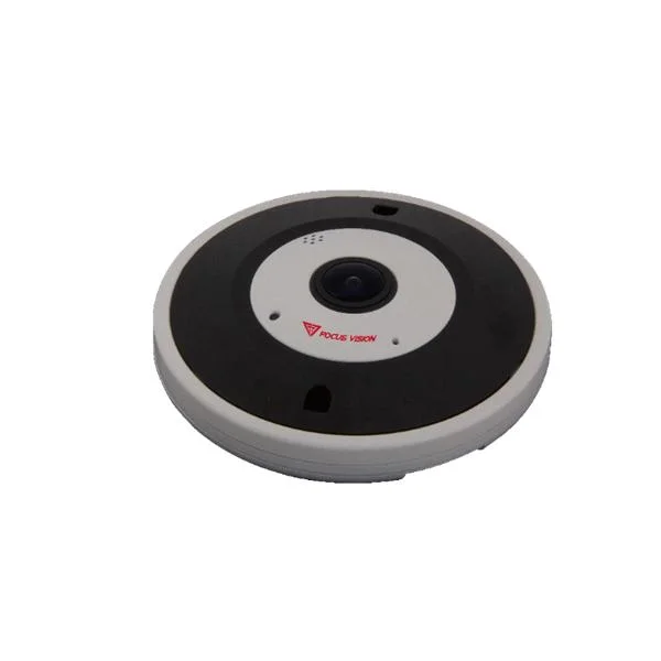 Focusvision Security 6MP OEM/ODM caméra IP Fish-Eye Full View plusieurs options de montage Manuel objectif de mise au point 137*42,5 mm, 450 g.