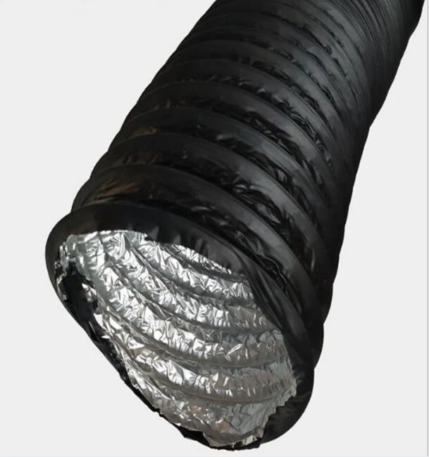 Aluminum Foil Flexible Air Duct with Black Color PVC