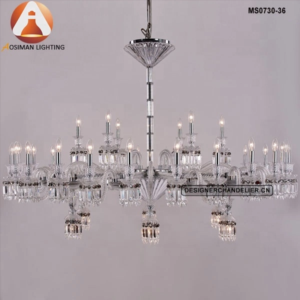 Lampara de poignée de commande lampe Colgante Villa lustre en cristal de lumière au plafond