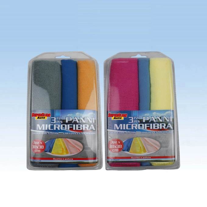 Blister Packing Microfiber Cloth Set 4 in 1 Wholesale/Supplier Microfiber Cloth (CN3601-29)