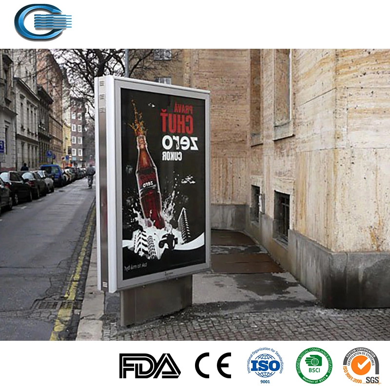 Huasheng Outdoor Metal Scrolling Lightbox Mupi LED Screen Display for Advertising