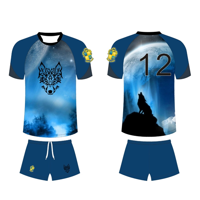 Full Sublimation Printed Men Rugby Uniform Custom Logo Quick Dry and Reversible Rugby Jersey